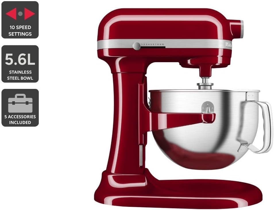 KitchenAid 5.6L Artisan Bowl-Lift Stand Mixer - Empire Red (5KSM60SPXAER)