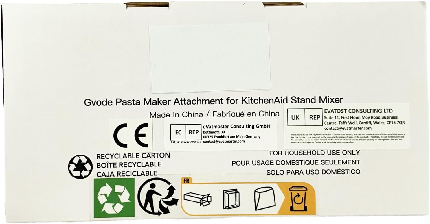 Pasta Attachment for KitchenAid Stand Mixer Included Pasta Sheet Roller, Spaghetti Cutter and Fettuccine Cutter Pasta Maker Stainless Steel Accessories 3Pcs by Gvode